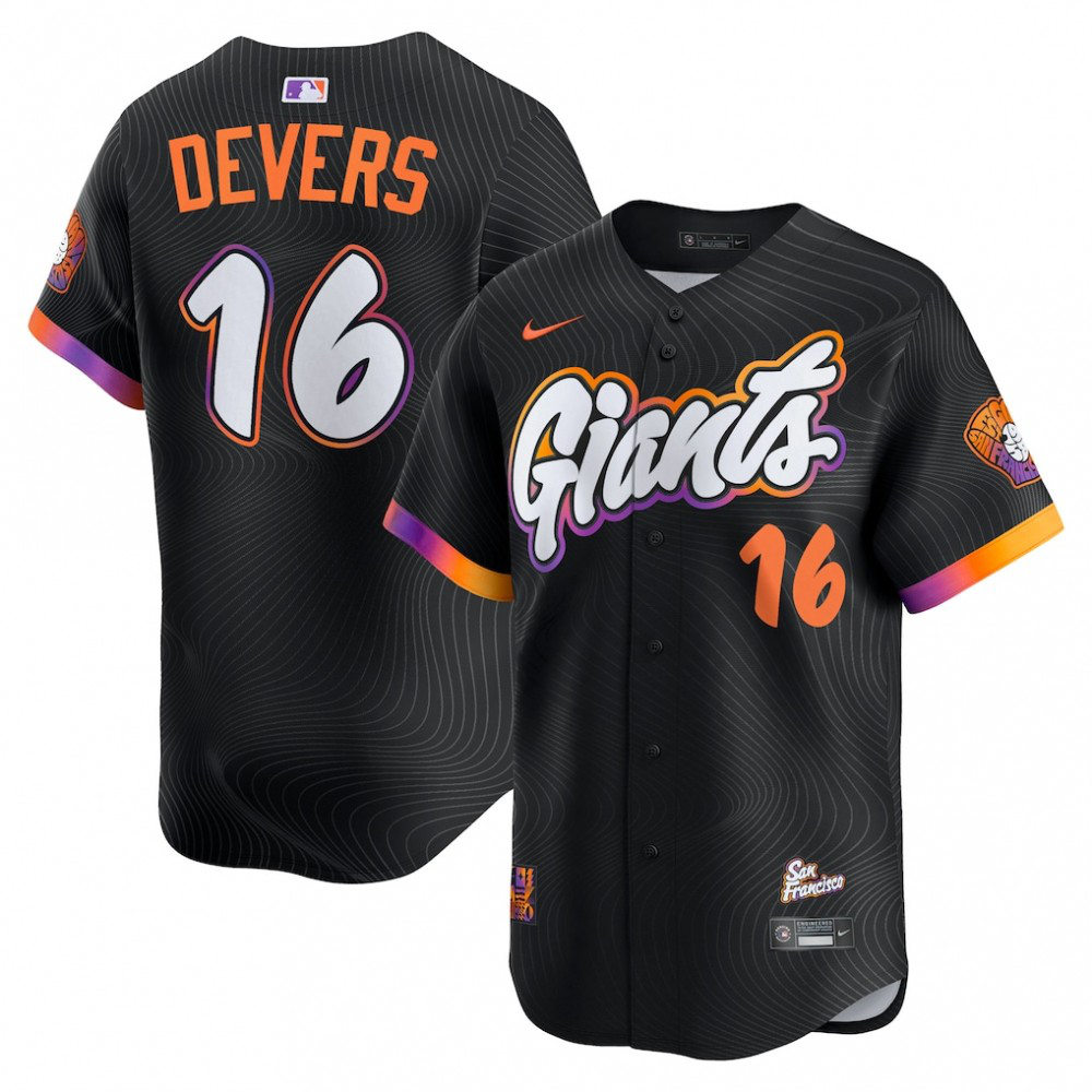 Rafael Devers San Francisco Giants 2025 City Connect Limited Player Jersey - Black-Pro Kit Vault | Brand New 26/27 Sports Jerseys